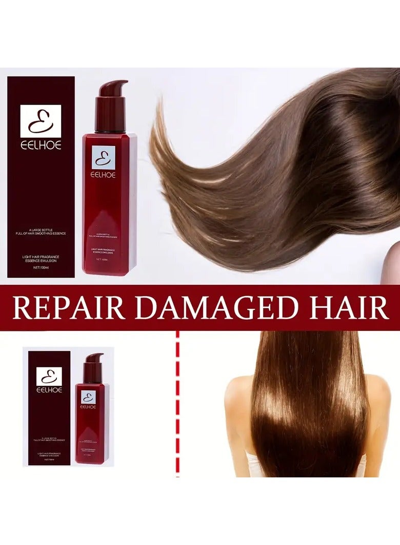 EELHOE 100ml Luxurious Hair Smoothing Essence Serum - Nourish, Thicken, and Soften Hair with Intensive Moisturizing, Anti-Frizz, and Split End Repair Properties - Suitable for Dry, Damaged, and Color-Treated Hair - Image 5