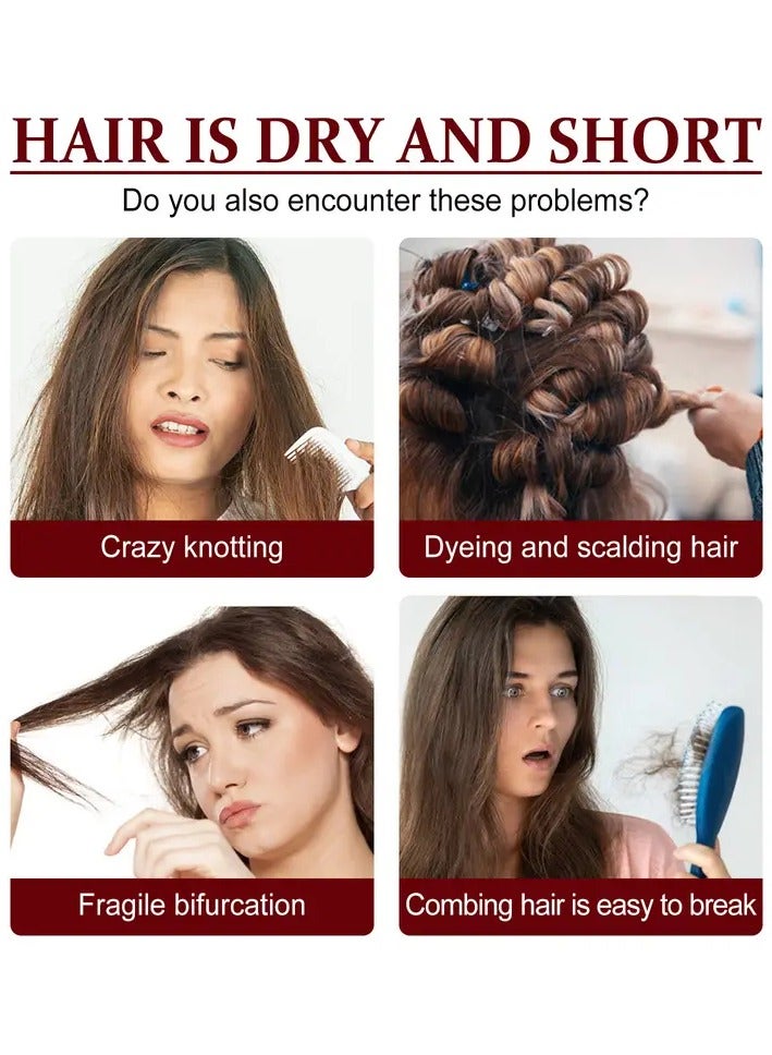 EELHOE 100ml Luxurious Hair Smoothing Essence Serum - Nourish, Thicken, and Soften Hair with Intensive Moisturizing, Anti-Frizz, and Split End Repair Properties - Suitable for Dry, Damaged, and Color-Treated Hair - Image 3