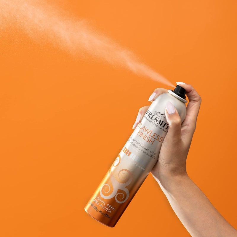 CURLSMITH - Flawless Finish Hairspray, Flexible Hold without Dryness, Alcohol Free, For Curly, Wavy and Coily Hair (10 oz) - Image 1