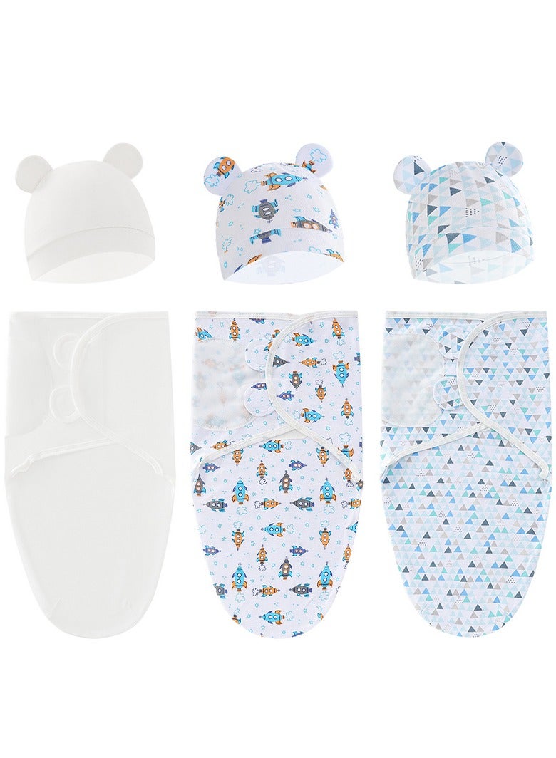 Newborn Spring Silkworm Sleeping Bag Fetal Cap Set 