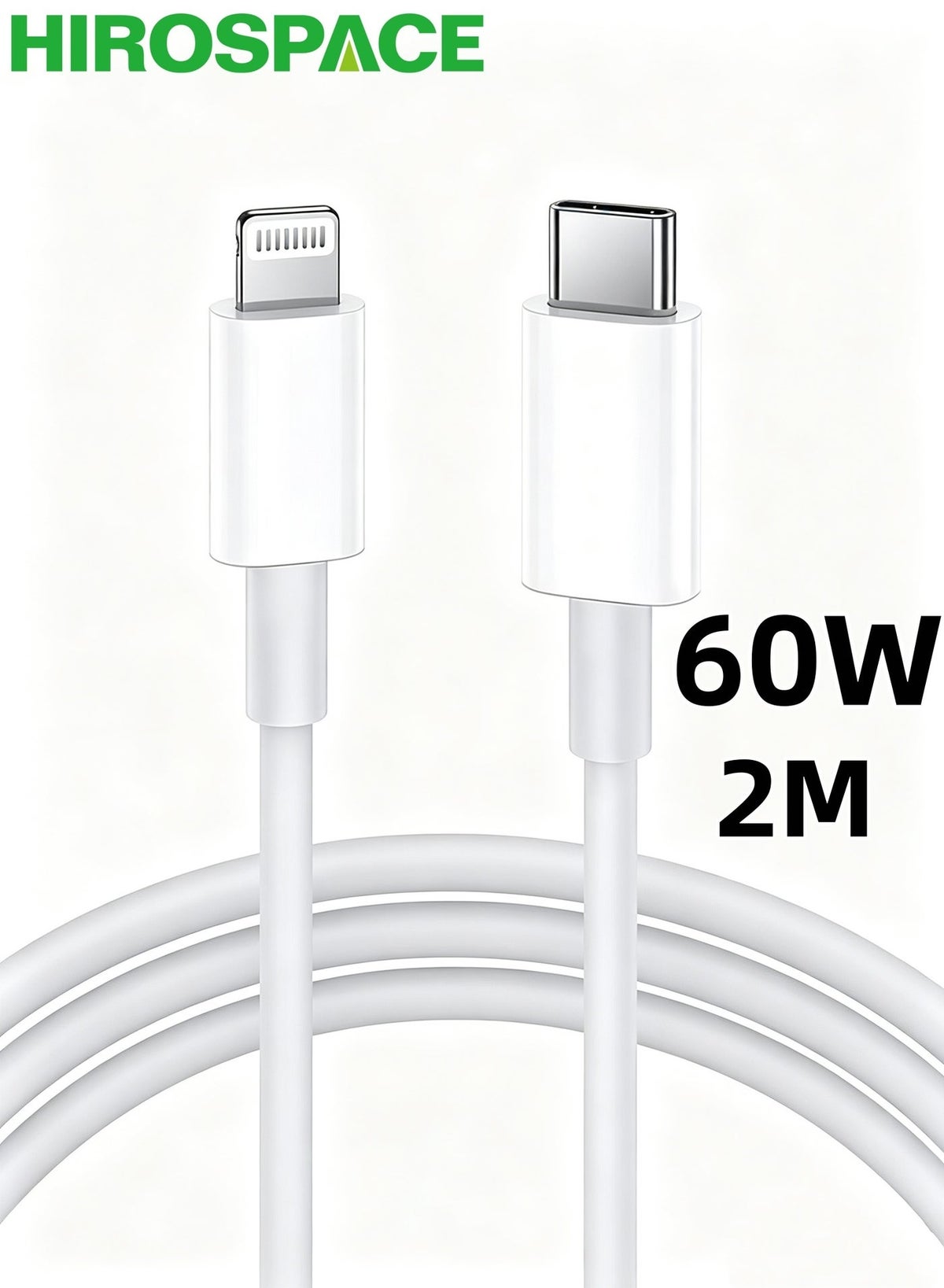 hirospace Hirospace iPhone Charger Cable 2m Usb C To Lightning 60W 30 g ZC5B80138C93E59848846Z