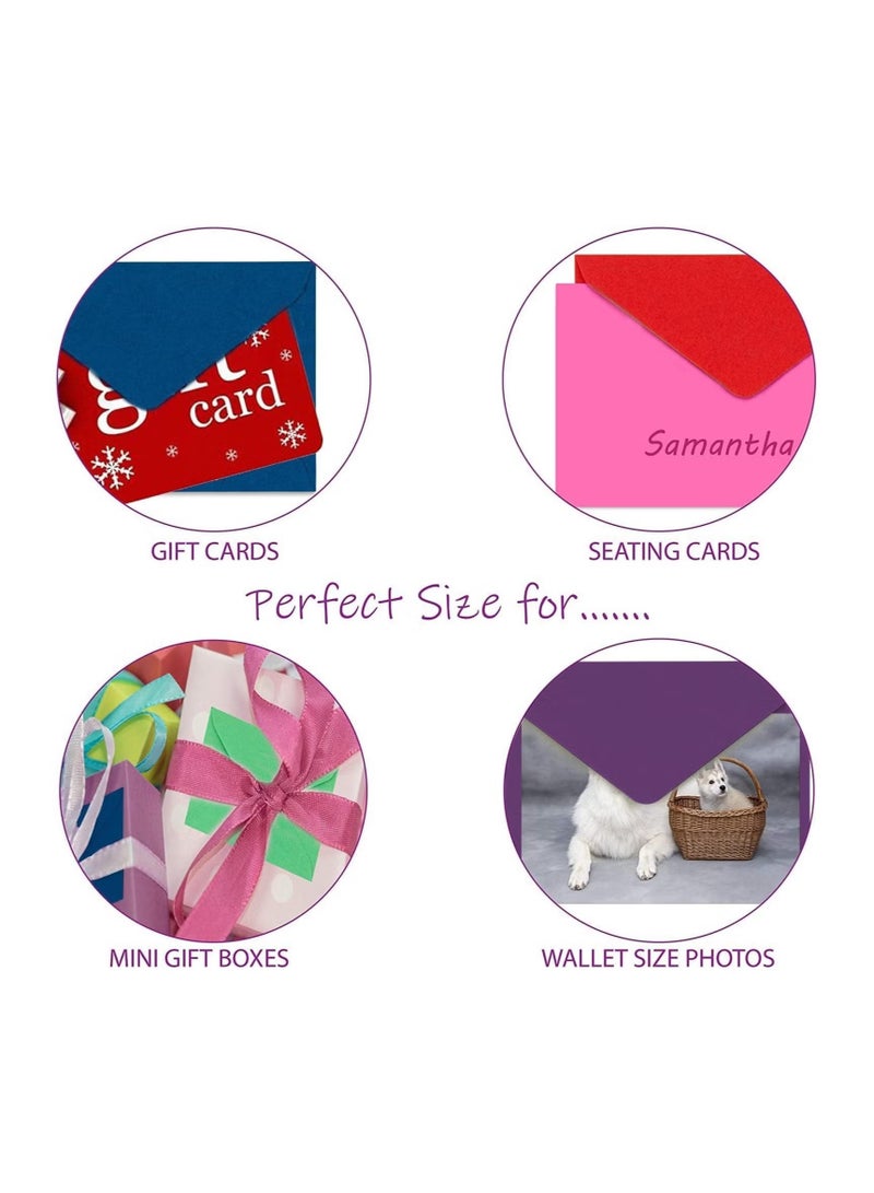 70 Pcs Mini Envelopes, 14 Colors Small Envelopes Small Business Card Envelopes 10.2 x 7cm - Image 4