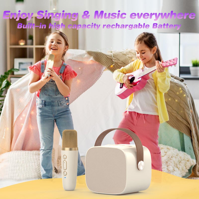 MEGUO Mini Karaoke Machine Funny Toys Christmas Birthday Gifts For Kids Age 4-12 Girls Boys Adults Meguo Karaoke Microphone Toys For 4 5 6 7 8 9 10 11 12+ Year Old Girls Boys Kids Birthday Party - Image 4