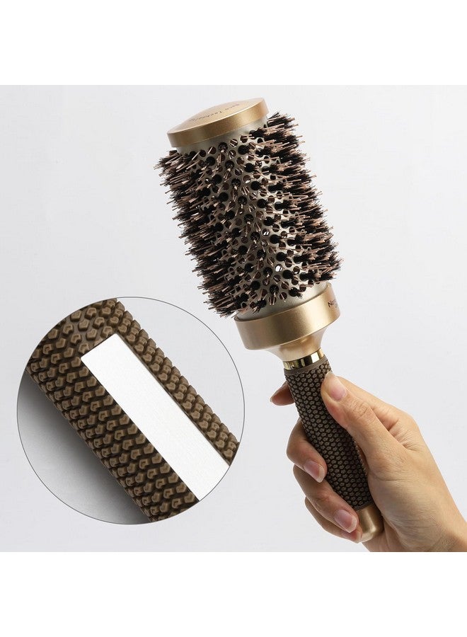 BTYMS 3 Pcs Boar Bristle Round Brush For Blow Drying Nano Thermal Ceramic And Ionic Tech Hair Brush For Curling And Straightening Large，Medium And Small Round Brushes - Image 3