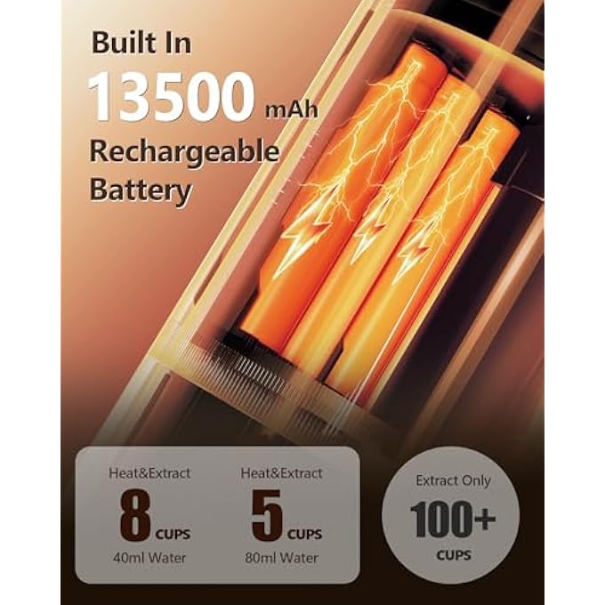 rayihni Coffee Machine Car Espresso Machine 12 V Portable Battery Espresso Maker For Camping Travel  Mobile Capsule Machine On The Go For Motorhome Truck  2 In 1 For Ground Coffee And Ns Capsules - Image 4