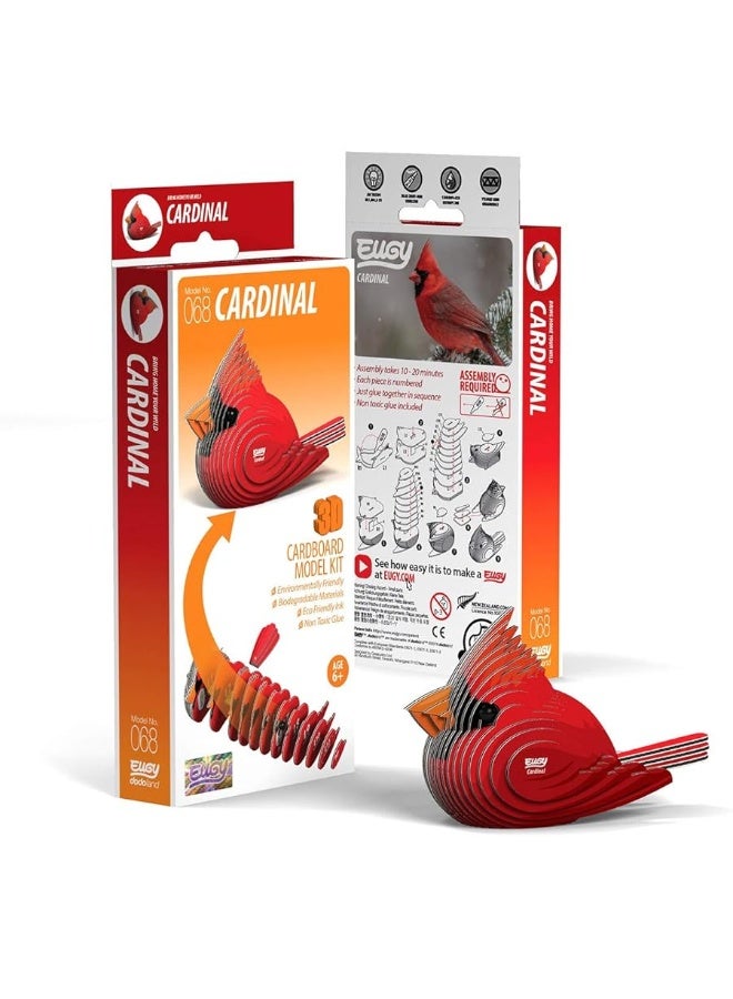 Eugy Cardinal 3D Puzzle, 27 Piece Eco-Friendly Educational Toy Puzzles for Boys, Girls & Kids Ages 6+ - Image 5