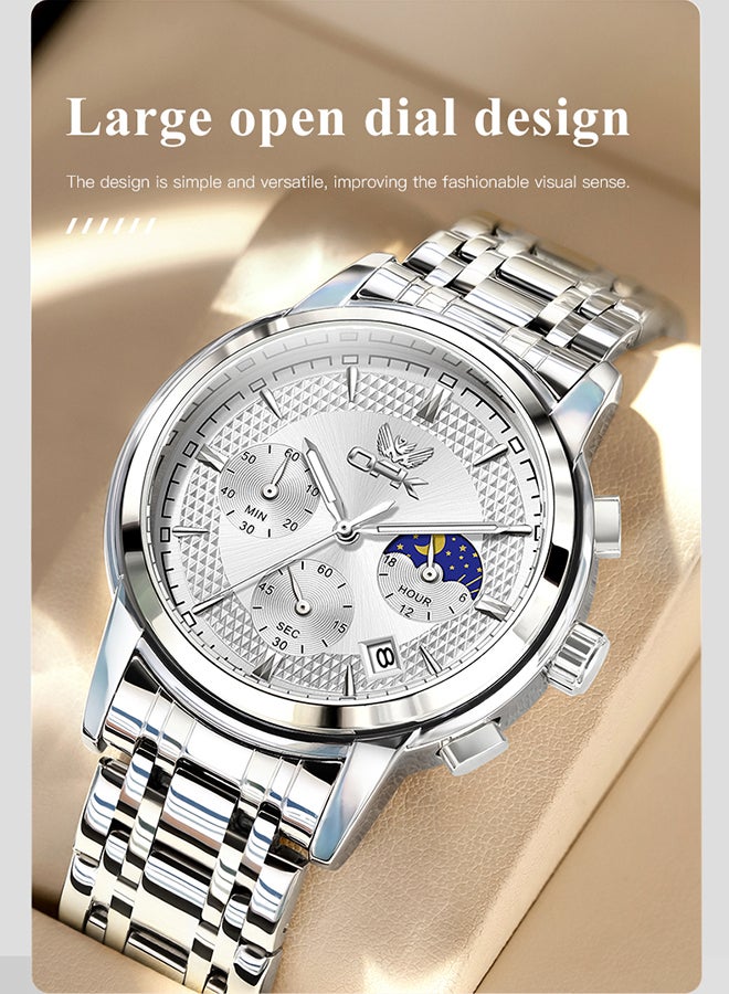 Opk Men'S Watch Business Luminous Waterproof Multifunctional Quartz Watch 6050 - Image 3