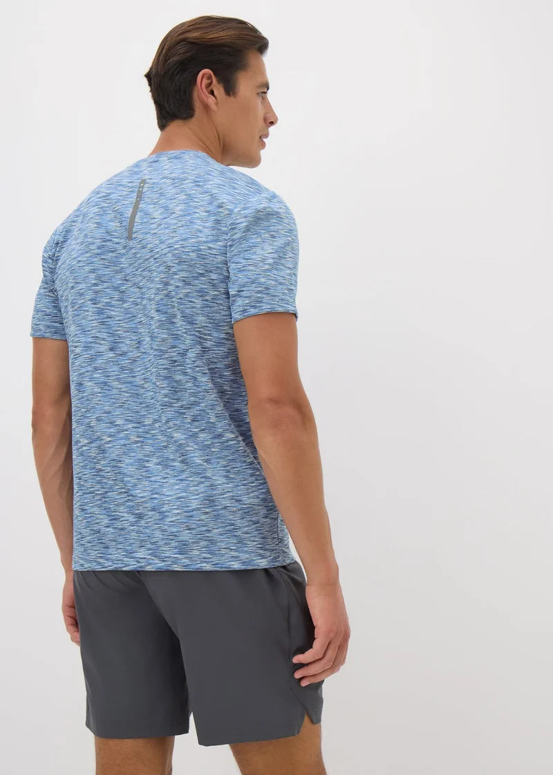 Matalan Souluxe Blue Texture Space Dye T-Shirt