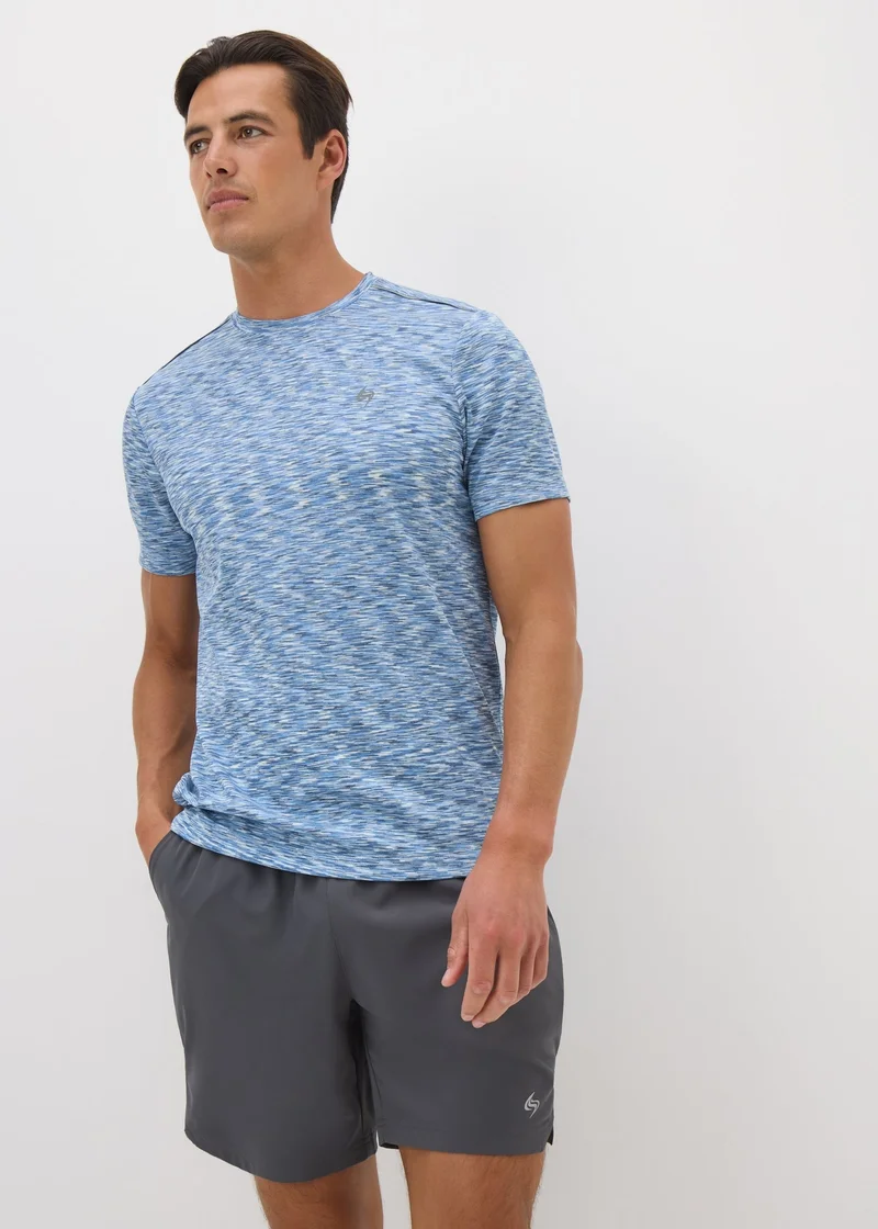 Matalan Souluxe Blue Texture Space Dye T-Shirt