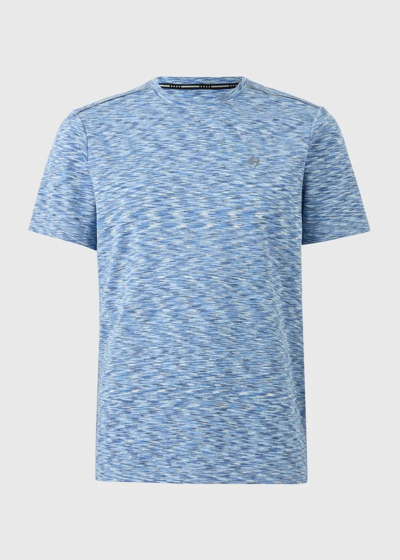 Matalan Souluxe Blue Texture Space Dye T-Shirt