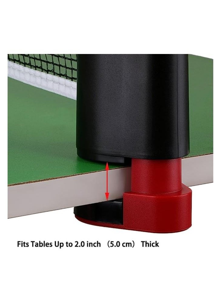 Goolsky Retractable Table Tennis Net Replacement, Ping Pong Net and Post with PVC Storage Bag, 6 Feet(1.8M, Fits Tables Up to 2.0 inch 5.0 cm