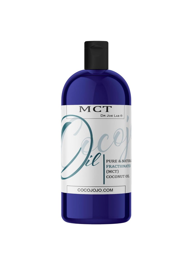 Dr Joe Lab - Dr Joe Lab MCT Oil  Pure Fractionated Coconut Oil Non GMO Medium Chain Triglycerides Vegan Bulk Carrier Oil  32 oz  for Skin Hair Nails Body Facial Hair - Image 1