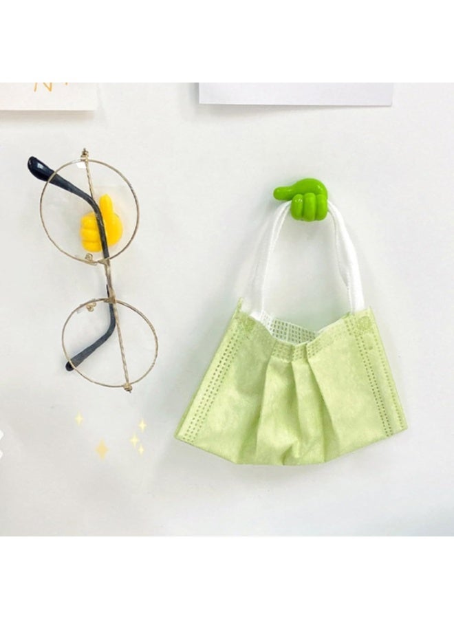 Set Of 10 Adhesive Wall Hooks Thumb Design Cable Holders Multi Purpose Key Hangers Wall Mounted Organizer Clips For Cables Earphones Belts Hats Keys Durable Non Slip Self Adhesive Wall Hook Clips - Image 2