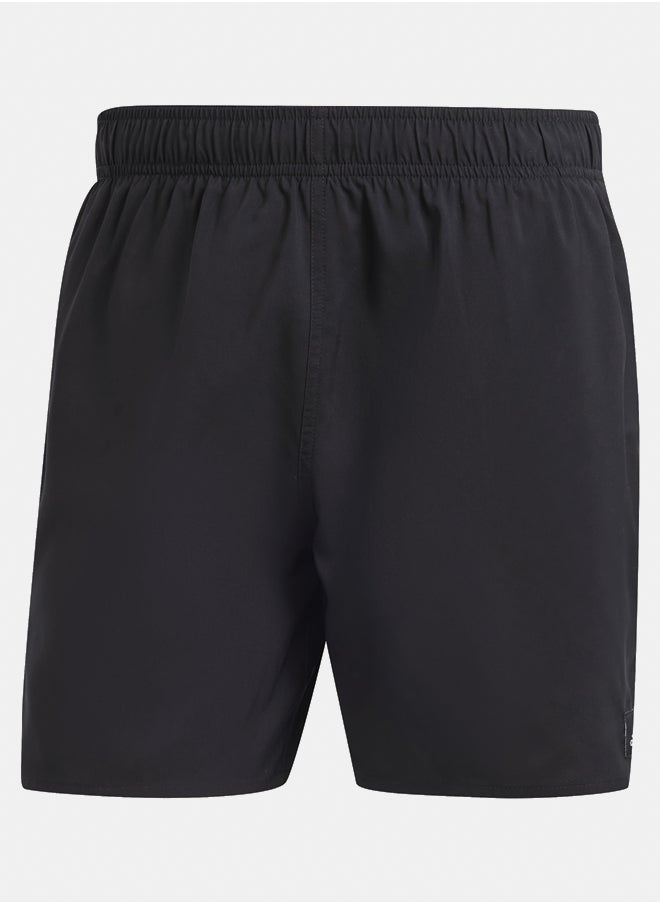 solid clx length men's swim shorts