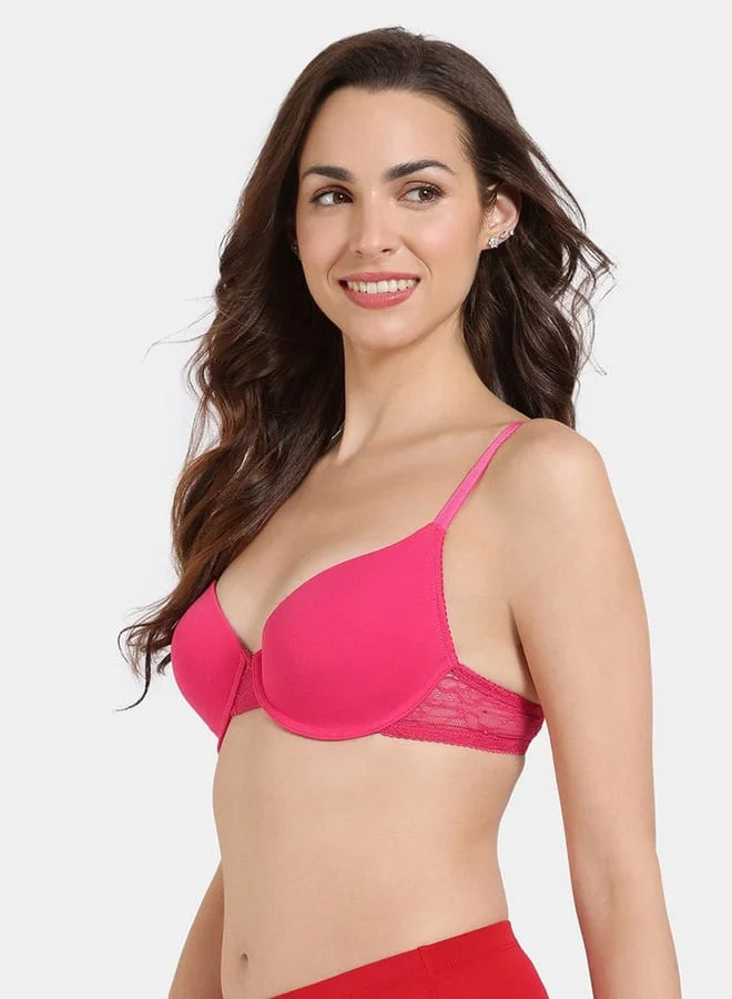 zivame Zivame Solid Wired Padded T-shirt Bra with Adjustable Straps
