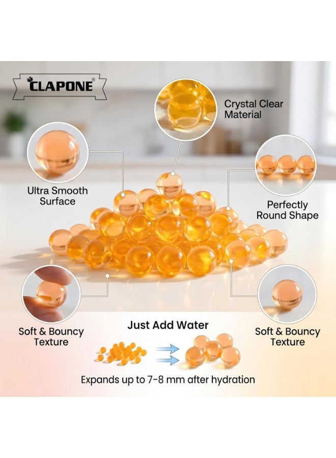 Gel Balls 7-8mm Water Bullets for Blaster Gun, High Absorbent Water Beads Ammo, Non-Toxic Gel Blaster Refill Balls for Shooting Practice, Decoration & Play (Orange, 20000 Pcs) - Image 2