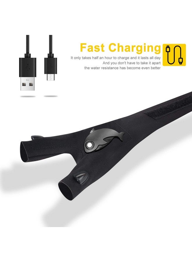 LOUISWARE LED Rechargeable Flashlight Gloves, Gifts for Men, for Dad, Cool Stretchy Fingerless Light Gloves Gadget for Repairing Fishing Camping and Car Repairing, 1 Pair - Image 4