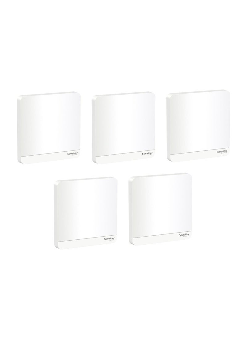 Schneider Electric Schneider Electric AvatarOn 1 Gang Blank Plate, White, E8330X_WE - Pack of 5 