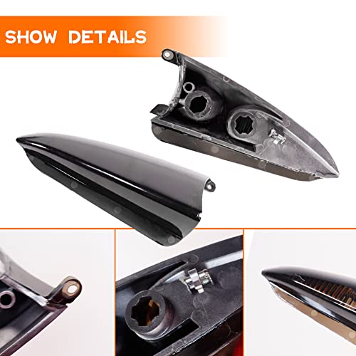 Tonsya Compatible With 2003 2004 2005 2006 Ford Expedition Lincoln Navigator Replacement Side View Mirror Light Housings Smoked Lens OEM 2L7Z-13B374-AA & 2L7Z-13B375-AA - Image 2