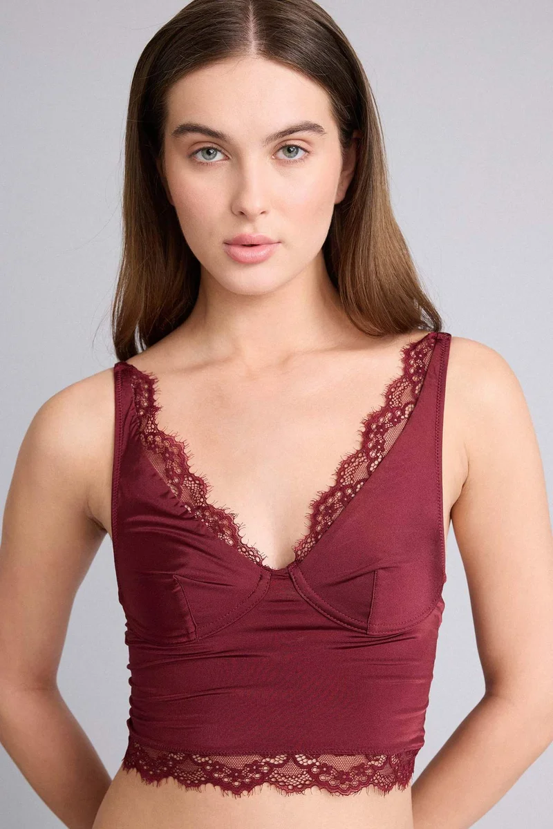ديفاكتو Satin Lace Top