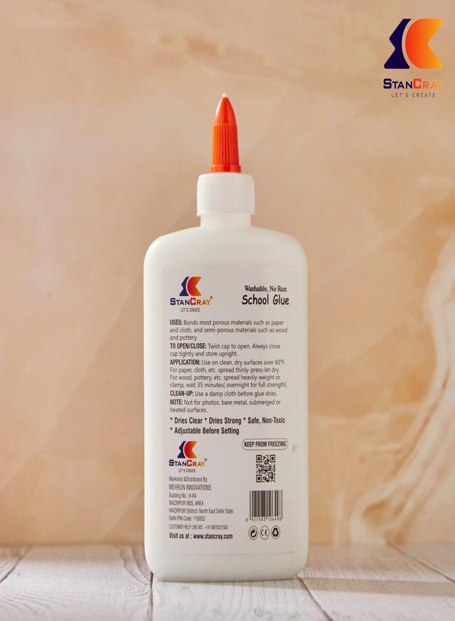 STANCRAY Washable School Glue - 225 ml Multi-Purpose Liquid Glue for School Projects, Art & Craft, DIY | Suitable for School & Office Activities | Easy to Use | Ultimate Adhesive - Image 2