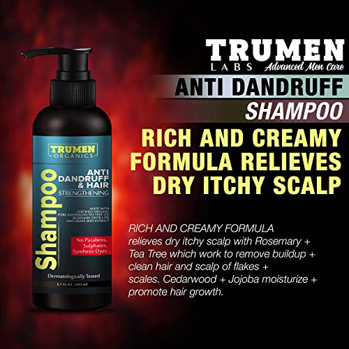 TruMen Anti Dandruff Shampoo For Men From Trumen With Pure Australian Tea Tree Oil, Rosemary & Grape Seed Extract For Dry & Itchy Scalp, Hair Growth, Prevent Head Lice & Thinning Hair - 100% Natural - Sulphate Free -Paraben Free - Image 5
