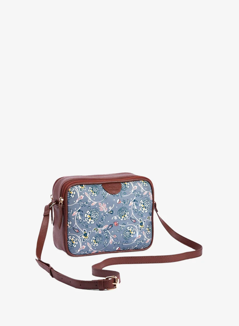 تشومباك Teal By Chumbak Grey Bloom  Box Sling Bag