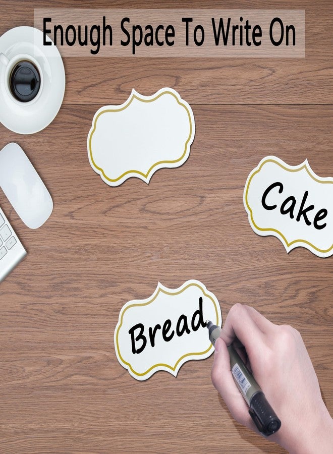XMZY 50 Pcs Food Buffet Labels Cheese Markers Signs Appetizer Tags for Party (White) - Image 3