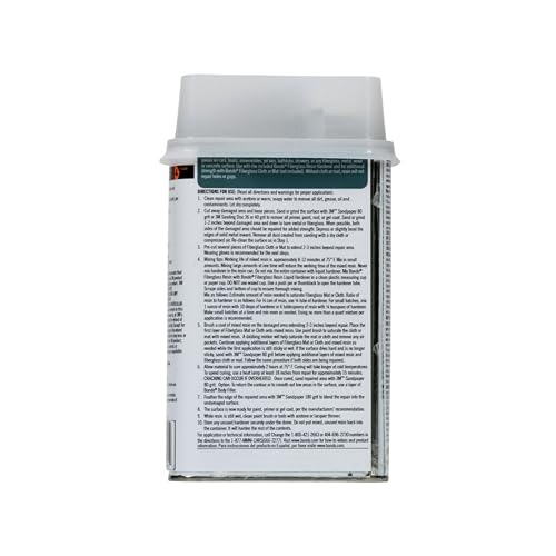 3M Bondo Fiberglass Resin 0.9 Pint, Stage 2, Waterproof Formula for Repairing, Resurfacing, or Rebuilding Metal, Wood, Fiberglass or Masonry Surfaces (401) - Image 4