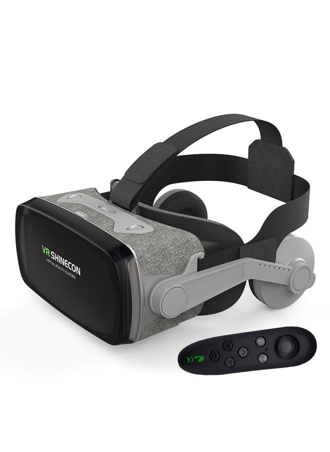 Generic VR Glasses Thousand Magic 9 Generation VR SHINECONG07E Fabric Virtual Reality 3D Helmet-Color:G07E + Y1 Black Handle  - Image 1