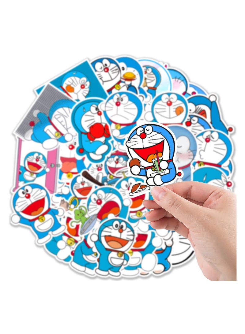 50-Piece Doraemon Stickers Cartoon Stickers Waterproof Graffiti Vinyl Stickers for Laptop - Image 5