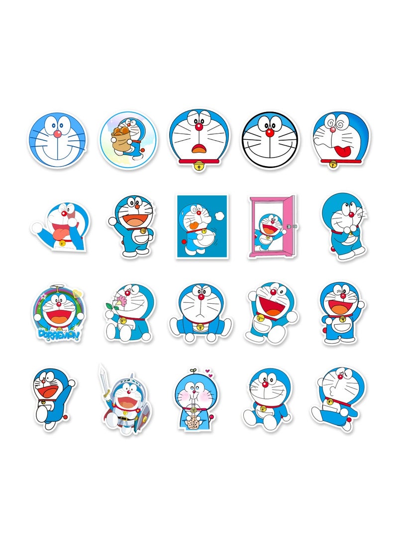 50-Piece Doraemon Stickers Cartoon Stickers Waterproof Graffiti Vinyl Stickers for Laptop - Image 4