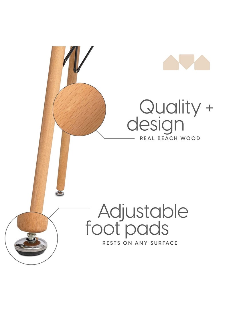 MAAS - Round side table with rounded legs and sides of solid wood for coffee or dining - Image 1
