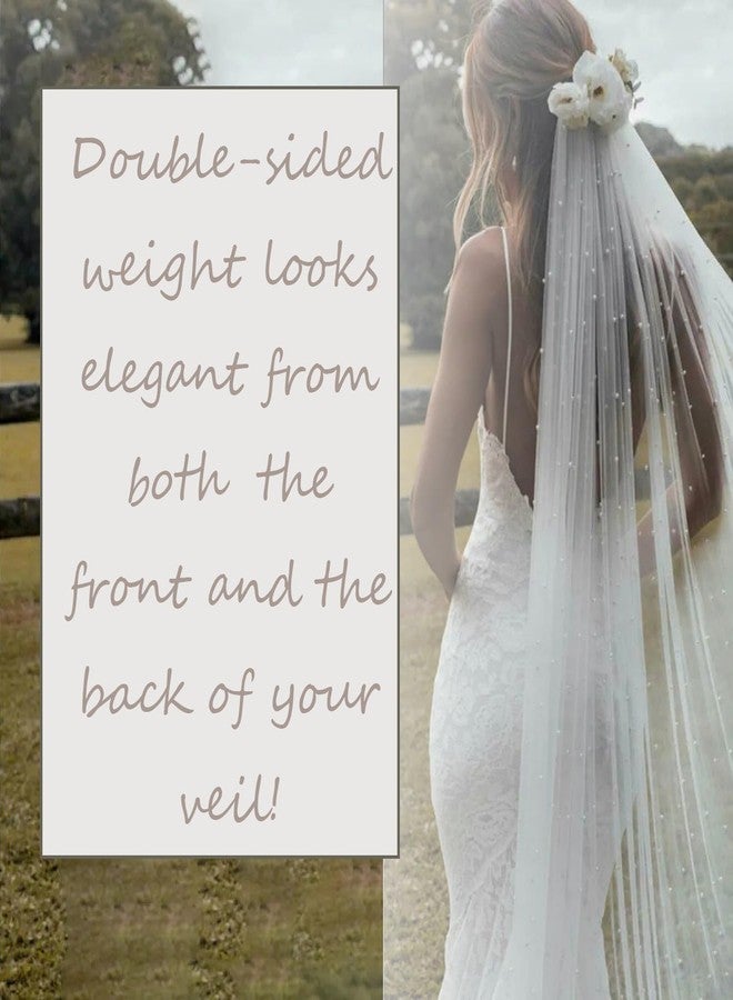 Adullpony 12 Pairs Veil Weights Invisible Pearl Wedding Veil- Double-Sided Pearl Veil Weights Bridal Veil Wedding- Bridal Accessories Magnetic Pearls- Mantilla Wedding Veil Lightweight Veil Pearl - Image 5