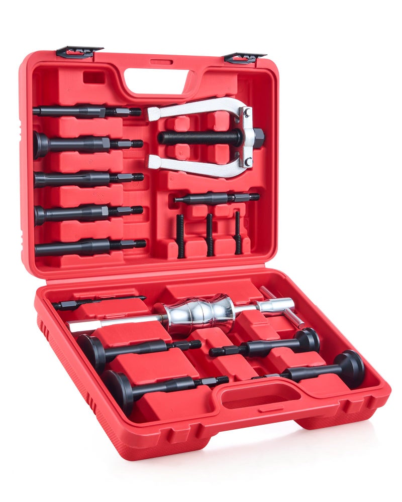 Orion Motor Tech Blind Hole Collet Bearing Race and Seal Puller Extractor Kit, Slide Hammer Pilot Insert Inner Internal Bearing Removal Tool Set, 16PCS - Image 1