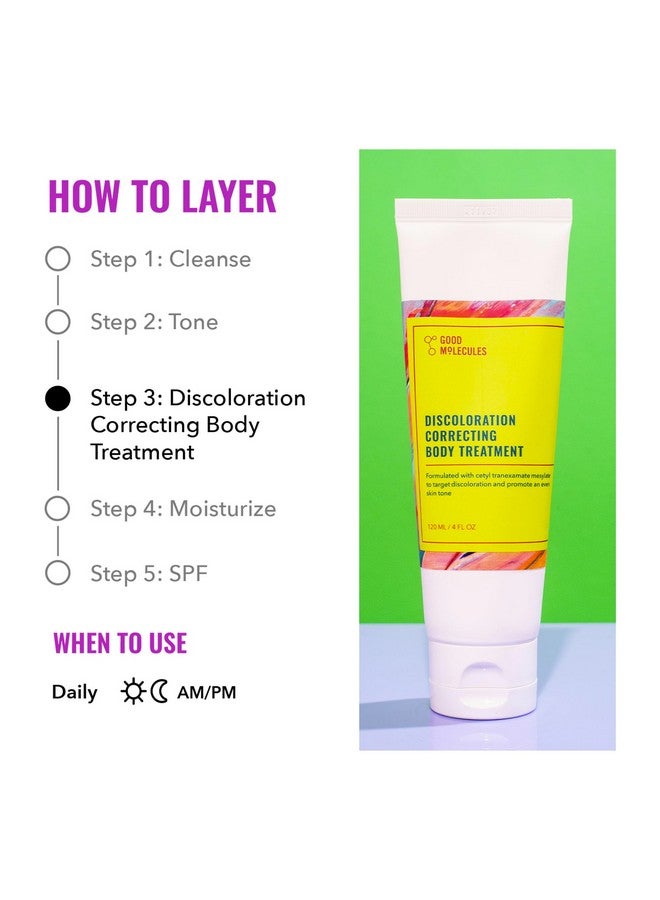 علاج الجسم لتصحيح تغير لون البشرة من Good Molecules - كريم يحتوي على ملح إستر حمض الترانيكساميك، وحمض الليبوهيدروكسي، والنياسيناميد - عناية بالبشرة مضادة للشيخوخة للجسم - Image 5