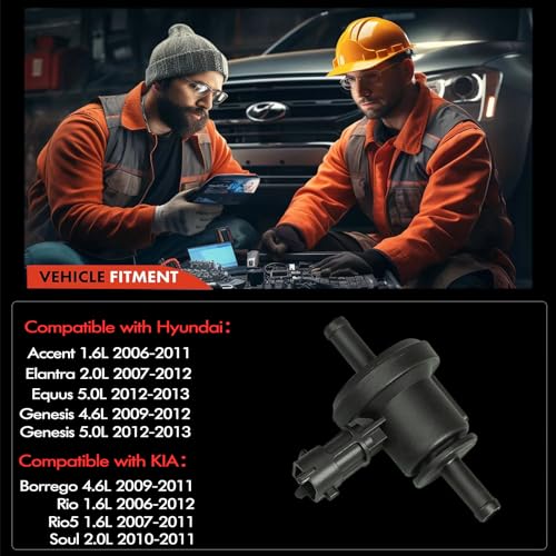 Satiooog Vapor Canister Purge Valve Solenoid 28910-26900 Direct Fit for Hyundai/Kia/Chevy 2005-2015 | OEM Replacement 2891026900, 911-808 - Image 2