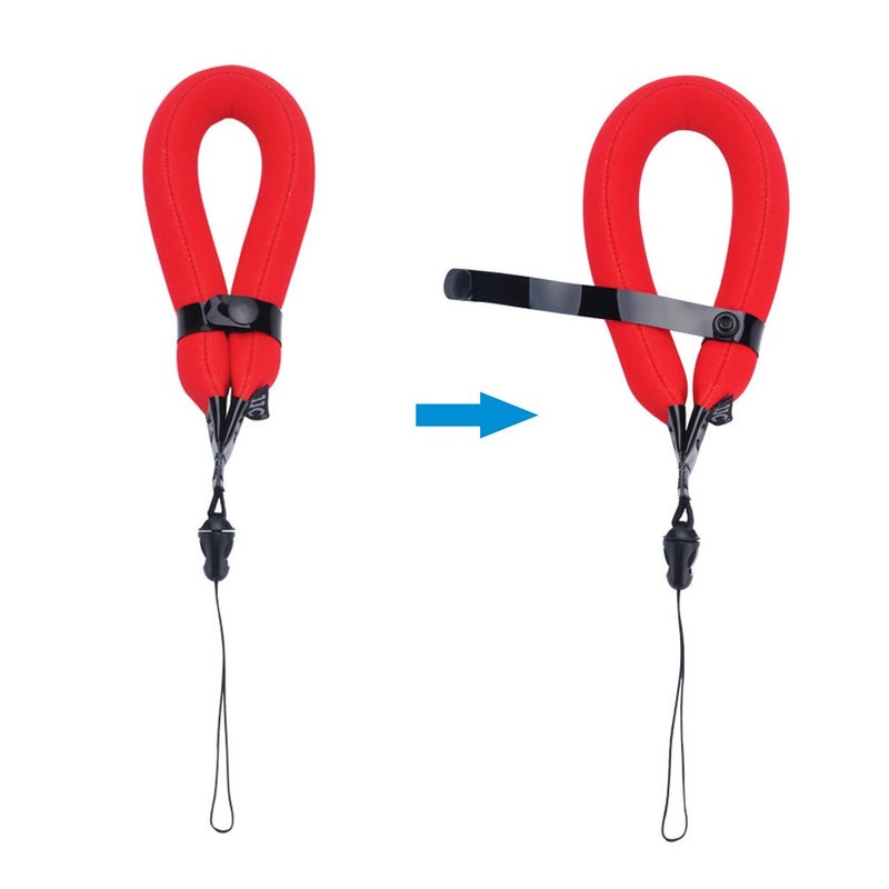 JJC Waterproof Camera Floating Wrist Strap for Olympus Tough TG-7 TG-6 TG-5 TG-4 TG-3 Fujifilm FinePix XP140 XP130 XP120 Nikon Coolpix W300 W150 Gopro Hero 9 8-Red - Image 3