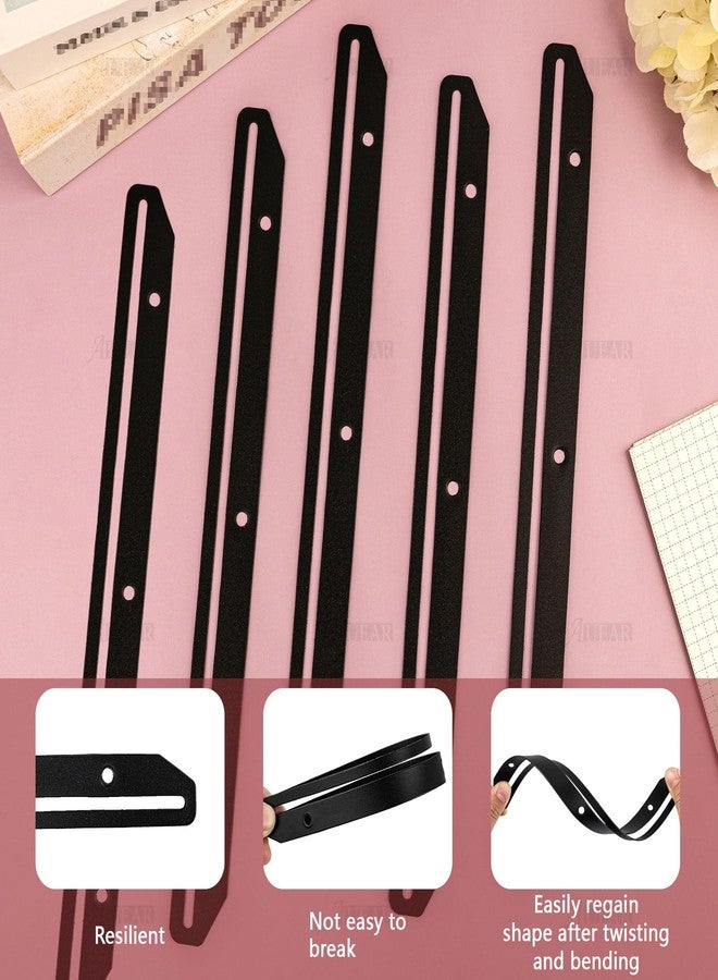 AUEAR, 100 Pack Magazine Binder Holders 3 Hole Punched Insert Strips for Document Book Black - Image 3