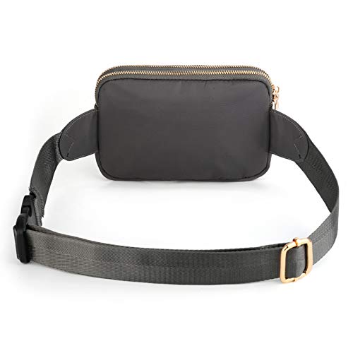 UTO Fanny Pack for Men&Women Waterproof Nylon Fashion Slim Lightweight Waist Pack Bag with 3 Zipper Pockets Dim Grey - Image 5