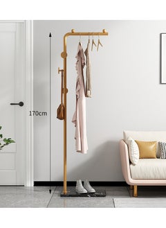 رف معاطف معدني قائم مع قاعدة رخامية طبيعية بحجم 45cmX25cmX170cm