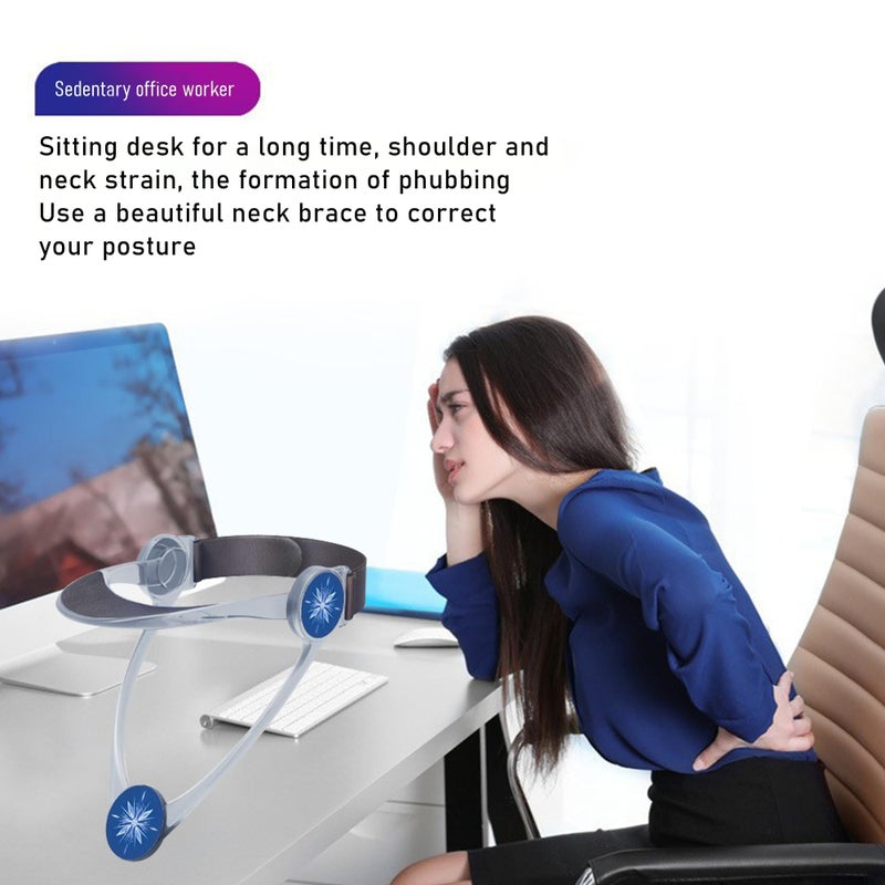 JUAWTYUK 360Â° Adjustable Neck Collar - Neck Support with Neck Stretcher | Cervical Collar Made of Plastic for Correcting Forward Head Posture and Relieving Neck Pain - Image 5