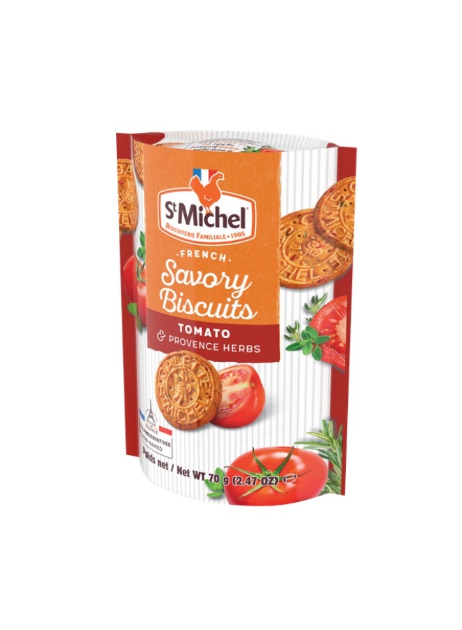 St Michel Tomato & Provence Herbs Savory French Biscuits 70g - Image 3