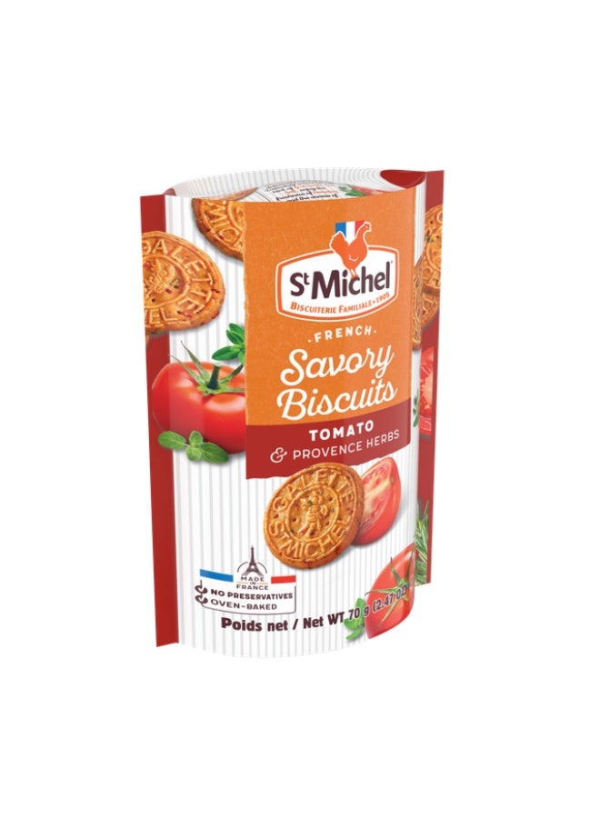 St Michel Tomato & Provence Herbs Savory French Biscuits 70g - Image 4