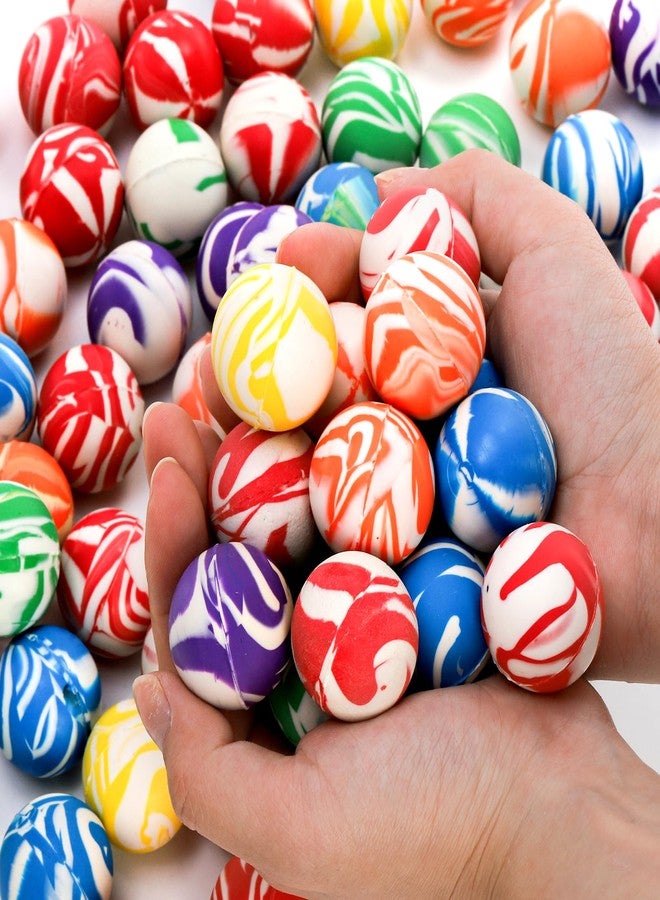 Noamus 100 Pack Colorful Small Bouncy Balls, 32mm Assorted Rubber Bounce Ball, Bulk Mixed Pattern High Bouncing Balls, Party Favors for Kids, Birthday Gift, School Prizes(1.25 in) - Image 3