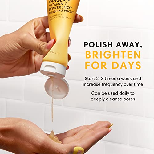 Sweet Chef Ginger + Vitamin C Powershot Polishing Mask - Brightening Face Mask for Dark Spots & Uneven Skin Tone + Maca, Rice Powders & AHA Face Exfoliant & Resurfacing Formula (3.4oz) - Image 5
