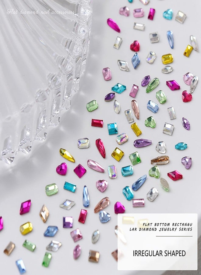 HYWWPFLAY 280PCS Rhinestones for Nails, 3D Flat Back Nail Gems and Rhinestone Mix-Color Mix-Size Nail Crystal Gemstones Nail Art Rhinestones for Salon or DIY Craft Decoration - Image 2