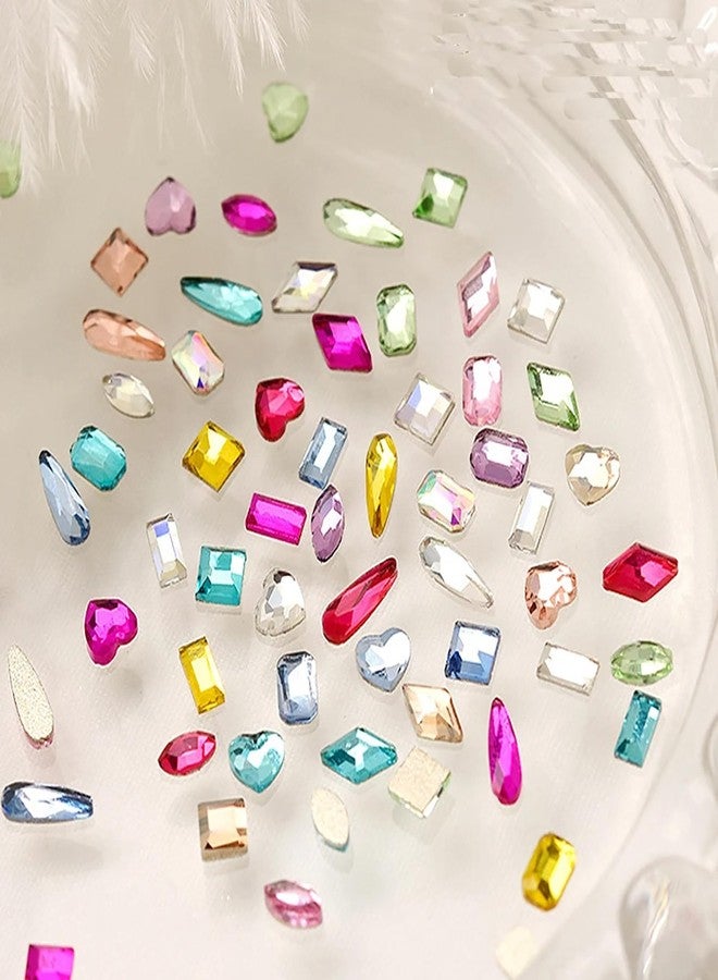 HYWWPFLAY 280PCS Rhinestones for Nails, 3D Flat Back Nail Gems and Rhinestone Mix-Color Mix-Size Nail Crystal Gemstones Nail Art Rhinestones for Salon or DIY Craft Decoration - Image 5