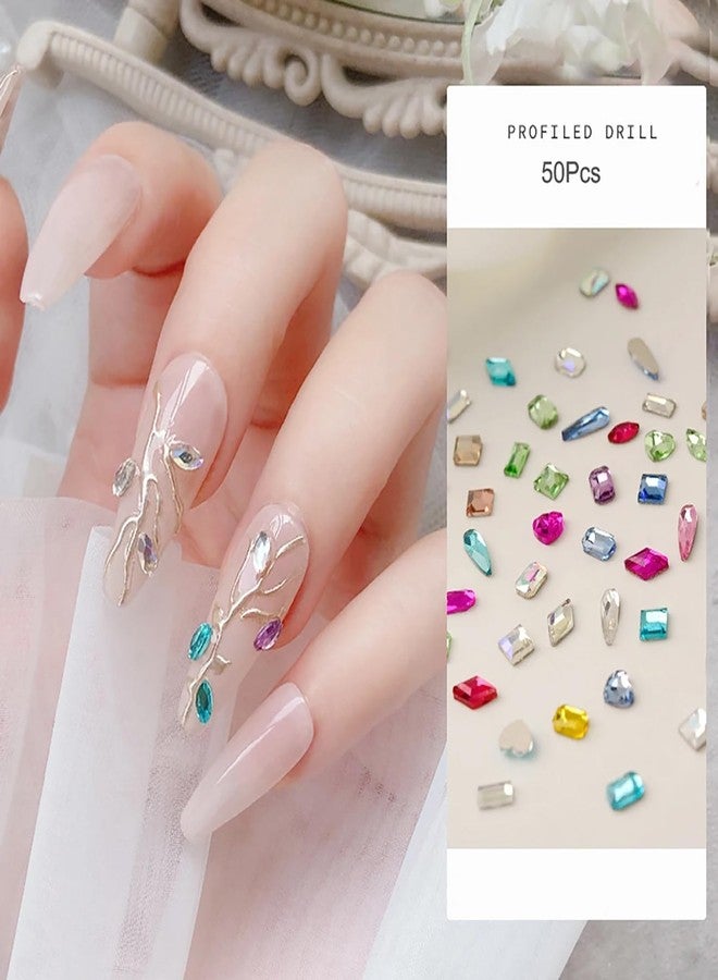 HYWWPFLAY 280PCS Rhinestones for Nails, 3D Flat Back Nail Gems and Rhinestone Mix-Color Mix-Size Nail Crystal Gemstones Nail Art Rhinestones for Salon or DIY Craft Decoration - Image 4