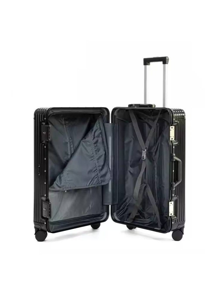 إن كي أكس حقيبة سفر أنيقة مصنوعة من الألومنيوم الصلب بعجلات بأربع عجلات دوارة مقاس 20 × 24 بوصة - Image 5